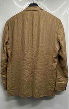 Load image into Gallery viewer, Murano Mens Brown Notch Lapel Fitted Single Breasted Two-Button Blazer Size XL

