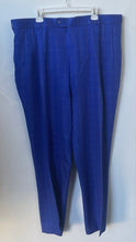 Load image into Gallery viewer, J. Vital Mens Royal Blue Windowpane Check 2-Piece Suit Size Blazer L52 Pants W48
