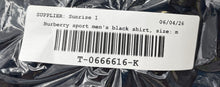 Load image into Gallery viewer, Authentic Burberry Sport Mens Black Short Sleeve Pullover T-Shirt Size M Worn
