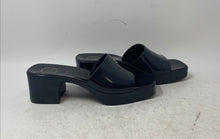 Load image into Gallery viewer, MKS Womens Black Open Toe Slip-On Block Slide Sandals Size 5
