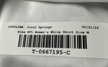 Load image into Gallery viewer, Nike Womens White Miami Dolphins Dri-Fit NFL Football Polo Shirt Size M

