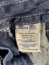 Load image into Gallery viewer, Miss Me Womens Blue Denim Stretch Pockets Embroidered Bootcut Jeans Size 30
