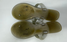 Load image into Gallery viewer, Authentic Salvatore Ferragamo Womens Gray Slip-On Thong Sandals Size 9
