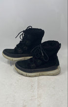 Load image into Gallery viewer, Sorel Womens Explorer II Joan NL4455-011 Black Faux Fur Snow Boots Size 8
