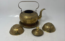 Load image into Gallery viewer, Decorative Teapot With Containers Set Gold Tone 4 Pcs Tea Coffee Accessories
