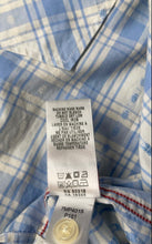 Load image into Gallery viewer, Lucky Brand Mens Blue Plaid Cotton Guaranteed Fit Button-Up Shirt Size L
