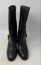 Load image into Gallery viewer, Franco Sarto Womens Wyatt Black Leather Round Toe Block Heel Riding Boots Sz 6M
