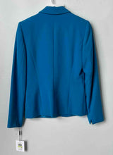 Load image into Gallery viewer, Calvin Klein Womens Turquoise One-Button Blazer Jacket Size 4P With Tag
