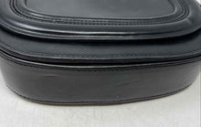 Load image into Gallery viewer, Zara Womens Black Leather Adjustable Detachable Strap Saddle Crossbody Bag
