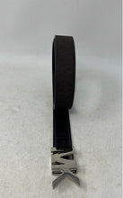 Load image into Gallery viewer, Michael Kors Mens Black Signature Print Leather Adjustable Dress Belt Size 34/85
