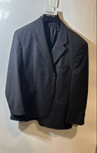 Load image into Gallery viewer, Lauren Ralph Lauren Mens Gray White Pinstripe Wool Two-Button Blazer Size 44S
