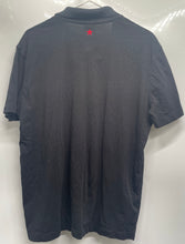 Load image into Gallery viewer, Armani Exchange Mens Black White Stripe Cotton Short Sleeve Polo Shirt Size L
