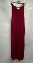 Load image into Gallery viewer, Forever 21 Womens Red Sleeveless Pleated Halter Neck Long Maxi Dress Size M
