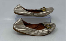 Load image into Gallery viewer, Coach Womens Stanton Gold-Tone Leather Round Toe Slip-On Ballet Flats Size 6.5

