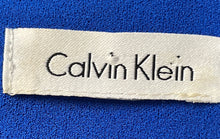 Load image into Gallery viewer, Calvin Klein Womens Blue Sleeveless Side Ruched Back-Zip Midi Dress Size No Size

