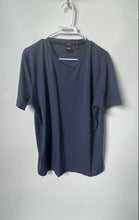 Load image into Gallery viewer, Hugo Boss Mens Blue Wool Short Sleeve Crew Neck Pullover T-Shirt Size Large
