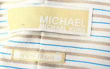 Load image into Gallery viewer, Michael Kors Mens Multicolor Striped Cotton Long Sleeve Dress Shirt Size Large
