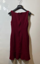 Load image into Gallery viewer, Ann Taylor Womens Red Sleeveless Peplum Hem Back Zip Shift Dress Size 4
