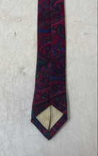 Load image into Gallery viewer, Tino Congiu Mens Red Paisley Print Silk Adjustable Formal Pointed Tie One Size
