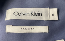 Load image into Gallery viewer, Calvin Klein Mens Blue Long Sleeve Regular Fit Non-Iron Button-Up Shirt Size M
