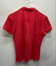 Load image into Gallery viewer, Lacoste Womens Red Short Sleeve Spread Collar Stretch Polo Shirt Size 44
