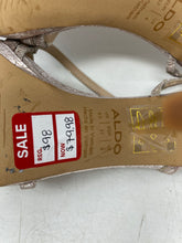 Load image into Gallery viewer, Aldo Womens Resurge Silver Tone Glitter Open Toe Stiletto Strappy Heels Size 6.5
