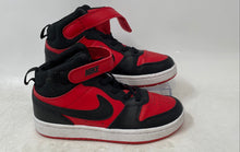 Load image into Gallery viewer, Nike Kids Court Borough Mid CD7783-602 Black And Red Sneakers Shoes Size 13.5C
