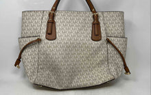 Load image into Gallery viewer, Michael Kors Womens Voyager East West White Brown Signature Print Tote Handbag
