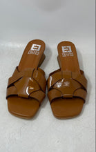 Load image into Gallery viewer, Emanuele Crasto Womens Brown Leather Slip-On Block Slide Sandals Size 38
