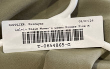Load image into Gallery viewer, Calvin Klein Womens Green Sleeveless Pockets Blouse Top Size Medium
