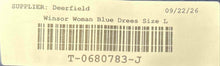 Load image into Gallery viewer, Windsor Womens Blue Studded Long Sleeve Back Zip Mini Dress Size Large
