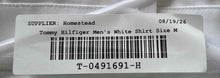 Load image into Gallery viewer, Tommy Hilfiger Mens White Athletic-Fit Long Sleeve Collared Dress Shirt Size M

