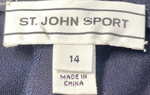 Load image into Gallery viewer, St. John Sport Womens Blue Button Front Two Pockets Capri Pants Size 14
