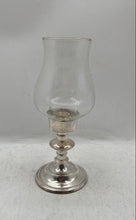 Load image into Gallery viewer, AMC Silver Tone Glass Classic Home Decor Decorative Candlestick Holder

