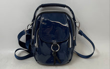 Load image into Gallery viewer, IHKWIP Womens The Stellar North/South Blue Patent Leather Crossbody Bag
