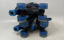 Load image into Gallery viewer, Nattork Unisex Kids Black Blue 4 Wheel Adjustable Roller Skates Size S 10C-13C
