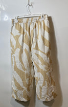 Load image into Gallery viewer, DKNY Womens White Beige Printed Drawstring Pockets Elastic Waist Cropped Pants S
