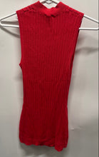 Load image into Gallery viewer, Express Womens Red Knitted Sleeveless Mock Neck Regular Fit Tank Top Size S
