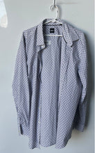 Load image into Gallery viewer, Hugo Boss Mens Black White Collared Long Sleeve Button-Up Shirt Size XXL
