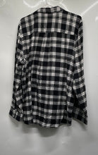 Load image into Gallery viewer, Express Mens Black White Plaid Long Sleeve Boyfriend Fit Button-Up Shirt Size XL
