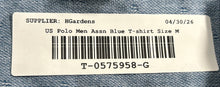 Load image into Gallery viewer, U.S. Polo Assn. Mens Blue Short Sleeve Spread Collar Golf Polo Shirt Size M
