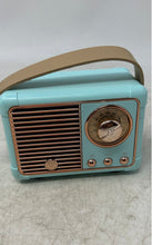 Load image into Gallery viewer, Vintage Retro Model HM11 Blue Portable Compact Bluetooth Radio Not Tested
