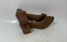 Load image into Gallery viewer, Michael Kors Womens Lena Flex Mid Brown Block Heel Ankle Strap Sandals Size 6.5
