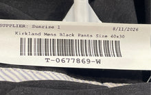 Load image into Gallery viewer, Kirkland Signature Mens Black Wool Pleated Front Pockets Dress Pants Size 40x30
