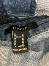 Load image into Gallery viewer, Forever 21 Womens Blue Denim Full-Zip Front Casual Mini Skirt Size Medium
