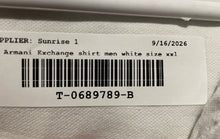 Load image into Gallery viewer, Armani Exchange Mens White Collared Short Sleeve Golf Polo Shirt Size XXL
