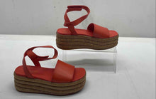 Load image into Gallery viewer, Franco Sarto Womens Sienna Orange Open Toe Ankle Strap Platform Sandals Sz 6.5M
