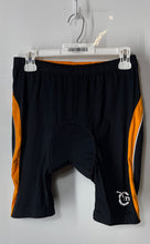 Load image into Gallery viewer, Movement Session Mens Black Orange Colorblock Stretch Athletic Shorts Size 38
