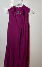 Load image into Gallery viewer, DKNY Womens Berry Sleeveless Tie Neck Pleated Knee-Length Shift Dress Size 2
