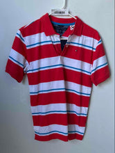 Load image into Gallery viewer, Tommy Hilfiger Mens Multicolor Striped Printed Short Sleeve Polo Shirt Size L/G
